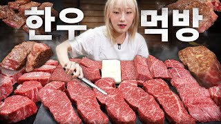 에이 뭐 한우 맛이 다 거기서 거기 아니네요 ㅎㅎ 제주도 한우 부위별 먹방 [upl. by Sihtnyc]