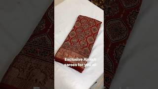 Exclusive Ajrakh sarees [upl. by Nathalie]