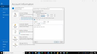 Out Of Office Outlook  Set up automated email Outlook  Auto reply email Outlook [upl. by Eniagrom]