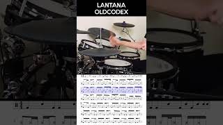 Lantana  OLDCODEX Drum Cover x Sheet Music Snip 1 [upl. by Aihtenak14]