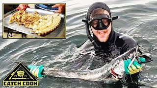 Spearfishing Snoek and Hottentot Catch Cook Britannia Bay  BBQ [upl. by Bohner28]