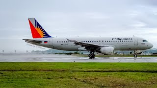 CATICLAN AIRPORT PLANESPOTTING SHORTS Philippine Airlines Airbus A320 wet immediate departure [upl. by Accebar]