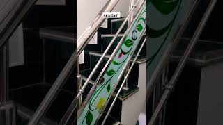 Stainless Steel Glass Railing  Modern glass railing design  youtube ssrailing shorts steel [upl. by Omrelliug]