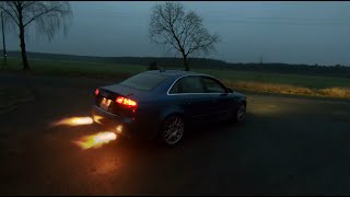 AUDI A4 B7 27BITURBO SWAPPED  HARDCUT amp FLAMES [upl. by Ainesey]