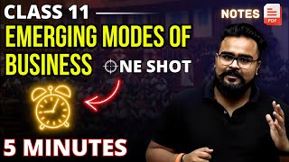 Emerging modes of business class 11 ONE SHOT  Business studies Chapter 5  GAURAV JAIN [upl. by Rutherfurd102]