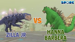 Zilla Jr vs Godzilla Hanna Barbera  Godzilla Faceoff S1E4  SPORE [upl. by Ahsiuqat873]