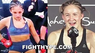 VALERIE LOUREDA SHOCKED IN FIRST LOSS HANNAH GUY POSTFIGHT AFTER UPSET WIN AT BELLATOR 259 [upl. by Kaylyn297]