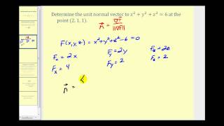 Determining a Unit Normal Vector to a Surface [upl. by Lula722]