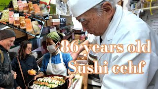 An 86yearold sushi chef runs a traditional sushi takeout specialty shop [upl. by Daigle]