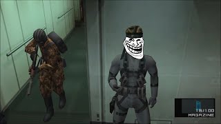 MGS2  Snake Trolls the Guards [upl. by Rehptsirhc]