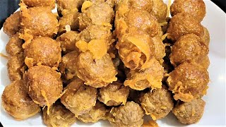 Deep Fried Beef Meatballs with Tempura Flour [upl. by Googins73]