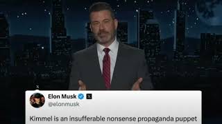 Jimmy Kimmel Responds to Elon Musk Calling Him a ‘Propaganda Puppet’ ‘Listen Kermit You Bought Twi [upl. by Ailahk743]