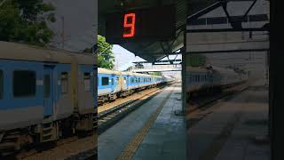 12009 MMCT  ADI Shatabdi SF Express crossing at high speed indianrailways shatabditrain [upl. by Groot]