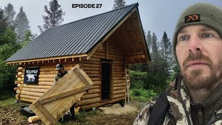 Log Cabin Build on OffGrid Homestead EP27 [upl. by Yclehc834]