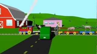 Farm Animal Train  Learning for Kids [upl. by Dollie]