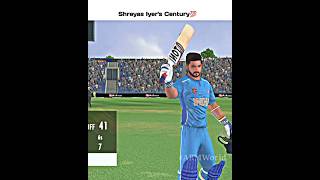 Shreyas Iyers Comeback Century💯  Real Cricket 22  shorts realcricket22 shreyasiyer [upl. by Arzed866]