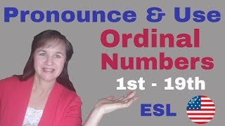 Ordinal Numbers [upl. by Ahsenauq]