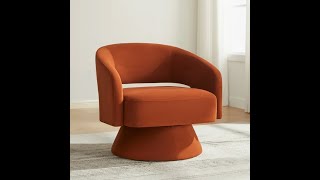 Swivel Fabric Accent Chair [upl. by Ethban]