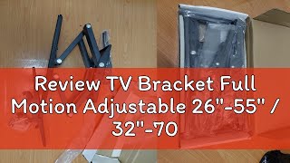 Review TV Bracket Full Motion Adjustable 2655  3270quot Double Arm Swivel TV Wall Mount TV B [upl. by Arras]