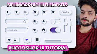 Neumorphic UI Design  Photoshop UI tutorial  lets unwrap by RF [upl. by Lemrahs]