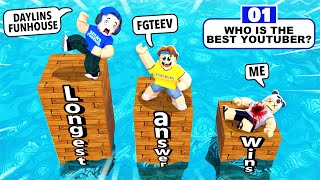 ROBLOX the LONGEST ANSWER WINS Funny trivia game [upl. by Rowen]