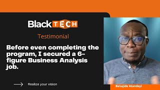 BlackTECH Academy  Testimonial from Babajide Atandeyi [upl. by Nerat453]