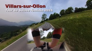 Tour de Suisse féminin 2024 la montée de VillarssurOllon en intégralité [upl. by Anehsak]