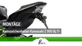 ZIEGER ® Kennzeichenhalter kompatibel mit Kawasaki Z 900  Montageanleitung  Tutorial [upl. by Perce]