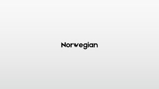 How to pronounce Norwegian [upl. by Adnolor]