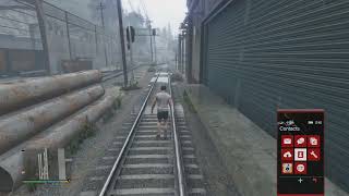 GTA V Ledge Buffer Grab by getting away from the train when it’s moving part 11 [upl. by Katlaps]