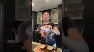 favorite bagel breakfast recipe garlic cream bagel [upl. by Munsey960]