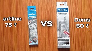 Artline vs Doms Drawing pencil  Comparison video [upl. by Hannus922]