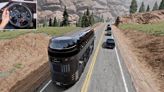 Driving Double Decker Bus in Mountain [upl. by Moffit461]