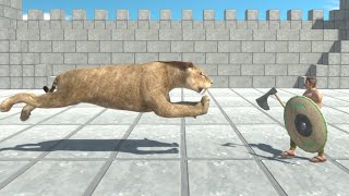 NEW PREHISTORIC UPDATE Smilodon vs ALL UNITS in Brick Castle Animal Revolt Battle Simulator [upl. by Dent]