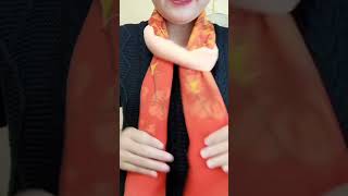 Easy way to tie a scarf around the neck scarf style for girlsshortsshortstylewaar [upl. by Levram]