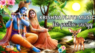 KRISHNA FLUTE MUSIC FOR POSITIVE ENERGYMEDITATION  RELAXING MUSIC MORNING FLUTEINDIAN FLUTE377 [upl. by Ettener]