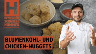 Schnelles Blumenkohl und ChickenNuggets Rezept aus dem Philips Airfryer Dual Basket vom Henssler [upl. by Nehtiek]