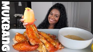 DESHELLED SEAFOOD BOIL KING CRAB LEGS  SEAFOOD BOIL MUKBANG [upl. by Aiceled599]