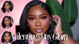 Valentines Day Makeup Glam Pink Lovers 💕  Tamara Renaye [upl. by Vivi674]