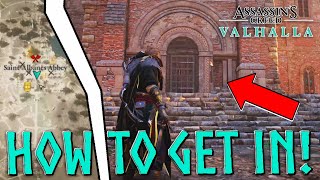 How to Get Into the Saint Albanes Abbey Monastery  Assassins Creed Valhalla [upl. by Wandy235]