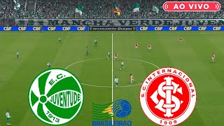 JUVENTUDE X INTERNACIONAL  AO VIVO COM IMAGENS DO BRASILEIRÃO SERIE A  ASSISTA AGORA  DIRETO PES [upl. by Enelyam]