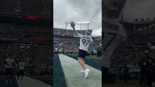 Aidan Hutchinson LAUNCHES it for Penei Sewell in Pro Bowl pregame  Detroit Lions shorts [upl. by Decrem909]