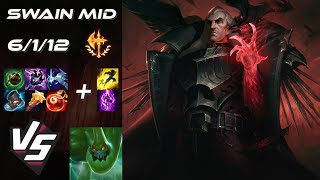 MID Swain vs Zac  NA Challenger Patch 1423 [upl. by Gillie]