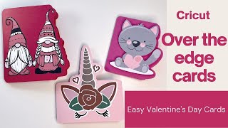 💝 Easy DIY Valentines Day cards with your Cricut tutorial over the edge 💝 [upl. by Munro]