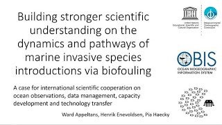 154  Building a stronger understanding of the dynamics of marine invasive species via biofouling [upl. by Kloster]