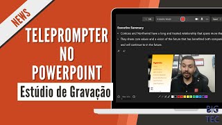 Como usar o PowerPoint como um Teleprompter  Novo estúdio de gravação [upl. by Enahs155]