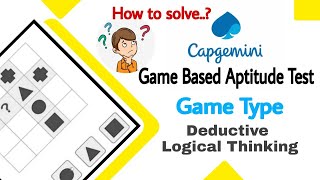 How To Solve Capgemini Game Base Aptitude Test  Game Type Deductive Logical Thinking  Easy Tricks [upl. by Biggs]