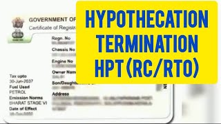 HYPOTHECATION TERMINATION full detail in KANNADA ₹RC HPT RTO ಹೆಚ್ ಪಿ ಟಿ ಕನ್ನಡದಲ್ಲಿ [upl. by Aniakudo]