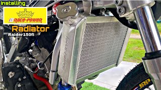 Installing RacePower Radiator  Raider150FI  Andreu Cabagyo [upl. by Gnoix135]