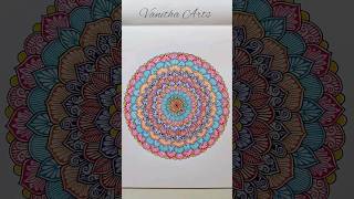 Color Mandala Art  satisfying mandalaart shorts [upl. by Shlomo]